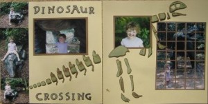 Scrapbooking Layout Dinosaur Crossing